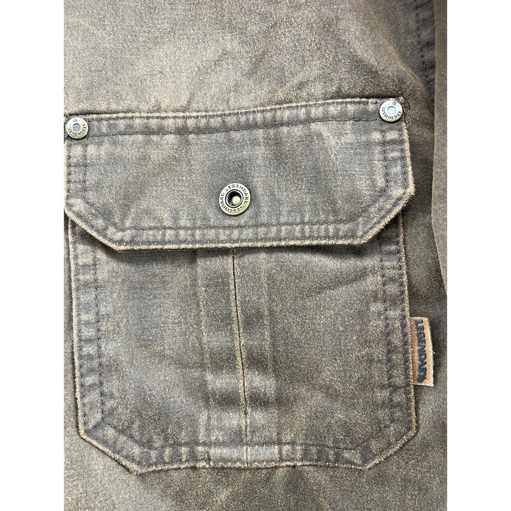 Legendary Whitetails Journeyman Jacket Shirt Mens M Waxed Plaid Lined Brown - Picture 12 of 12
